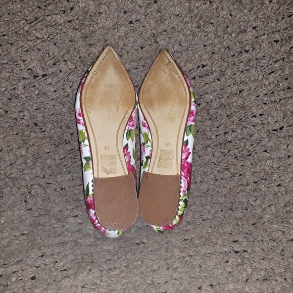 DUNE LONDON-Harmonie-Floral Faux Patent Leather Ballet Flats-Sz 7-Excellent - Picture 8 of 8